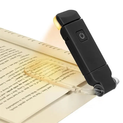 Mini LED Clip Book Light USB Rechargeable Book Reading Light Brightness Adjustable Eye Protection Portable Bookmark Read Light